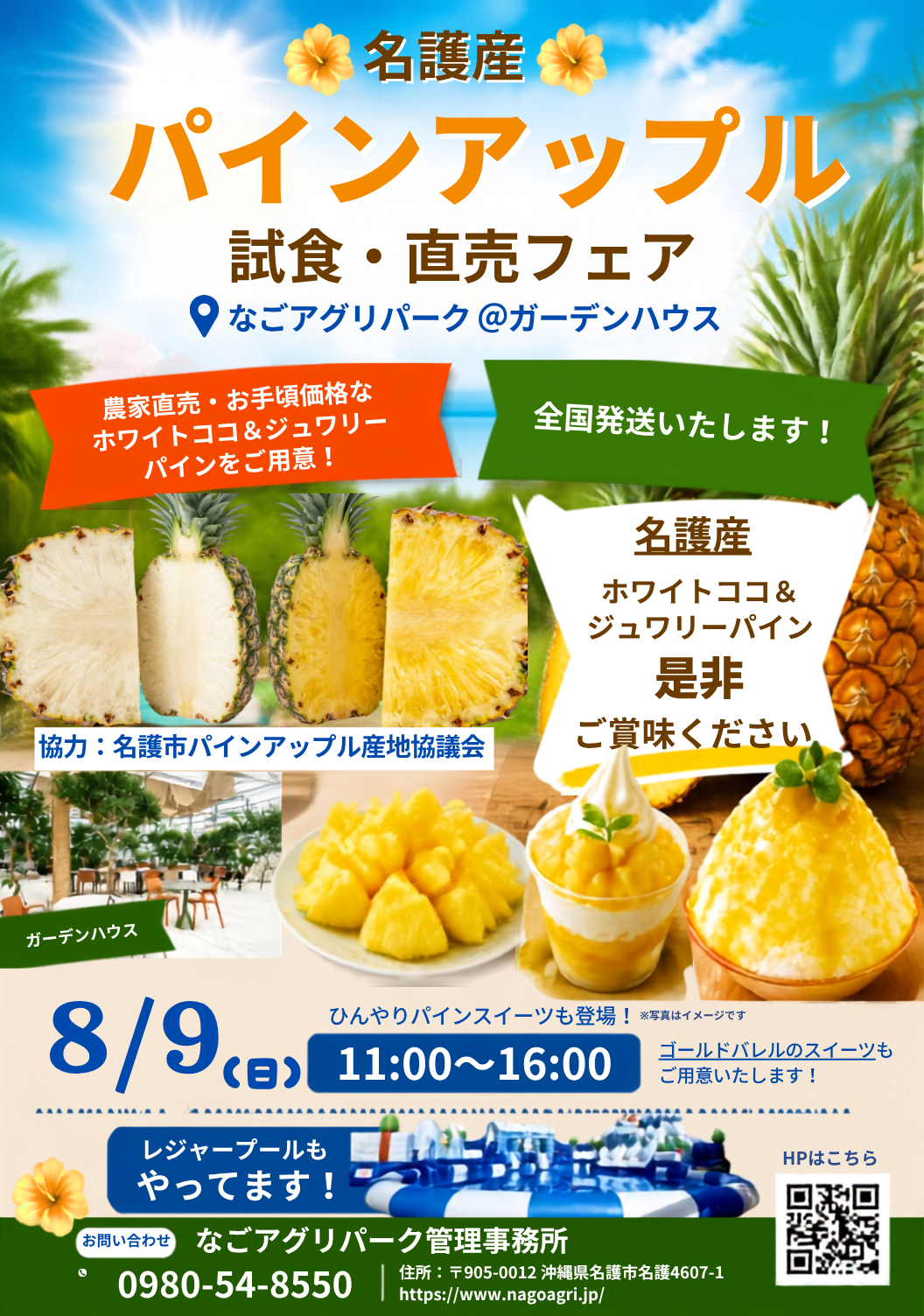 名護産パインアップル試食・直売フェア開催